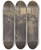 Triptych art skateboard deck of William Henry Dethlef Koerner The Fighting Six Easy Money by William Henry Dethlef Koerner (1878-1938)