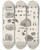 Triptych art skateboard deck of Louis Agassiz Recherches Sur Les Poissons Fossiles Pl249 by Louis Agassiz (1807-1873)