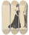 Triptych art skateboard deck of Charles Dana Gibson He Yes Dearest I Have Loved Before We Met But Let Us Not Dig Up The Past by Charles Dana Gibson (1867-1944)