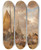 Triptych art skateboard deck of Dsir Thomassin Fischer Am Meer by Desire Thomassin (1858-1933)
