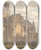 Triptych art skateboard deck of Thomas Girtin Carlisle Cathedral Cumberland From The Southwest by Thomas Girtin (1775-1802)