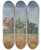 Triptych art skateboard deck of Paul Czanne The Dovecote At Bellevue by Paul Cezanne (1839-1906)