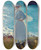 Triptych art skateboard deck of Joaqun Sorolla Mara On The Beach At Biarritz Or Contrejour by Joaquin Sorolla (1863-1923)