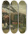 Triptych art skateboard deck of Jan Stobbaerts The Windmill At Kiel by Jan Stobbaerts (1838-1914)