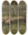 Triptych art skateboard deck of Anton Mauve Shepherdess With A Flock Of Sheep by Anton Mauve (1838-1888)