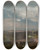Triptych art skateboard deck of George Inness Approaching Storm From The Alban Hills by George Inness (1825-1894)