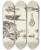 Triptych art skateboard deck of Louis Agassiz Recherches Sur Les Poissons Fossiles Pl101 by Louis Agassiz (1807-1873)