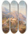 Triptych art skateboard deck of Hermann David Salomon Corrodi A Summer Evening At The Lago Maggiore by Hermann David Salomon Corrodi (1844-1905)