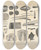 Triptych art skateboard deck of Louis Agassiz Recherches Sur Les Poissons Fossiles Pl100 by Louis Agassiz (1807-1873)