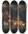 Triptych art skateboard deck of Nicolas De Largillire Grapes And Peaches In A Wicker Basket With Other Fruit On A Ledge A Landscape Beyond by Nicolas de Largillire (1656-1746)