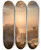 Triptych art skateboard deck of Frederic Edwin Church Syria By The Sea by Frederic Edwin Church (1826-1900)
