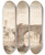 Triptych art skateboard deck of Achille Etna Michallon A View Of The Tiber From The North Bank With The Temple Of Vesta The Campanile Of S Maria In Cosmedin And The Ponte Rotto by Achille Etna Michallon (1796-1822)