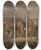 Triptych art skateboard deck of Jan Willem Pieneman The Battle Of Waterloo by Jan Willem Pieneman (1779-1853)