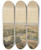 Triptych art skateboard deck of Philips Koninck River Landscape by Philips Koninck (1619-1688)