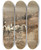 Triptych art skateboard deck of Jules Girardet Le Sige De Paris 1871 by Jules Girardet (1829-1894)