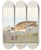 Triptych art skateboard deck of John James Audubon Rocky Mountain Plover by John James Audubon (1785-1851)