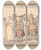 Triptych art skateboard deck of Thomas Rowlandson Citizens Taking A Country Walk by Thomas Rowlandson (1756-1827)