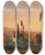 Triptych art skateboard deck of Carl Wilhelm Gtzloff A View Of The Gulf Of Naples From Posillipo by Carl Wilhelm Gotzloff (1799-1866)