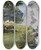 Triptych art skateboard deck of Stanisaw Witkiewicz Rest Under Rocks by Stanislaw Witkiewicz (1851-1915)