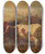 Triptych art skateboard deck of Charles Collins Cows At Pasture by Charles Collins (1680-1744)