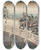 Triptych art skateboard deck of And Hiroshige Gathering On The Bridge by Ando Hiroshige (1797-1858)
