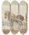 Triptych art skateboard deck of Johann Adam Klein Austrian Peasants With A Horse And Cart With A View Of Vienna In The Distance by Johann Adam Klein (1792-1875)