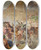 Triptych art skateboard deck of Wojciech Kossak Battle Of The Pyramids Sketch by Wojciech Kossak (1857-1942)
