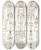Triptych art skateboard deck of Alexander Rothaug Statik Und Dynamik Des Menschlichen Krpers Pl05 by Alexander Rothaug (1870-1946)