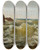 Triptych art skateboard deck of Heinrich Reinhold Breaking Waves On The Coast Near Sorrento by Heinrich Reinhold (1788-1825)