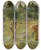 Triptych art skateboard deck of Gerhard Munthe The Poor Mans Field by Gerhard Munthe (1849-1929)