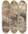Triptych art skateboard deck of Cornelius Varley A Tree Struck By Lightning by Cornelius Varley (1781-1873)