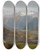 Triptych art skateboard deck of Friedrich Loos Blick Von Der Htteneckalm Auf Den Hallsttter See Und Den Dachstein by Friedrich Loos (1797-1890)