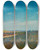 Triptych art skateboard deck of Laurits Andersen Ring View Near Karrebaeksminde In North Zealand by Laurits Andersen Ring (1854-1933)