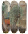 Triptych art skateboard deck of Tadeusz Makowski Fragment Of A House With Two Trees by Tadeusz Makowski (1882-1932)