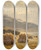 Triptych art skateboard deck of Duncan Cameron A Highland Harvest by Duncan Cameron (1837-1916)