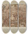 Triptych art skateboard deck of Joseph Lubrano Historical Printed Textile_2 by Joseph Lubrano