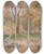 Triptych art skateboard deck of Flix Brard Enfants Jouant La Guerre Dans Le Square De La Mairie Du 14Me Arrondissement by Felix Brard (19-20-)