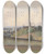 Triptych art skateboard deck of Friedrich Carl Von Scheidlin View Of Gross Herrlitz by Friedrich Carl Von Scheidlin (1822-1913)