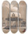 Triptych art skateboard deck of David Roberts Mosque Of Sultan Hassan Cairo by David Roberts (1796-1864)