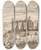 Triptych art skateboard deck of Carl August Ehrensvrd Nordic Landscape With Classical Temple Ruin by Carl August Ehrensvard (1745-1800)