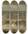 Triptych art skateboard deck of Alfred De Knyff Turbulent Sea by Alfred De Knyff