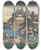 Triptych art skateboard deck of And Hiroshige Invitation To Hara Kiri by Ando Hiroshige (1797-1858)