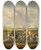 Triptych art skateboard deck of Albrecht Adam Die Schlacht Bei Szeged by Albrecht Adam (1786-1862)