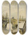 Triptych art skateboard deck of Eugne Delacroix The Old Bridge At Nantes by Eugene Delacroix (1798-1863)