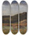 Triptych art skateboard deck of Edward Mitchell Bannister Untitled Landscape With Cows Grazing Hills by Edward Mitchell Bannister (1828-1901)