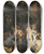 Triptych art skateboard deck of Jacob Jordaens Allegory Of Fertility by Jacob Jordaens (1593-1678)