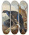 Triptych art skateboard deck of Archibald Thorburn Blackgame by Archibald Thorburn (1860-1935)