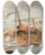 Triptych art skateboard deck of Alfred Frdol Golands Argent by Alfred Fredol (1804-1863)