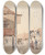 Triptych art skateboard deck of William Evans Of Bristol The Royal Coach Outside The White Lion Inn by William Evans Of Bristol (1809-1858)