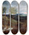 Triptych art skateboard deck of Anthony Van Dyck Sunset Landscape With A Shepherd And His Flock by Anthony Van Dyck (1599-1641)